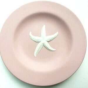 VINTAGE Wedgewood Jasperware Pink and White Starfish Dish Made in England